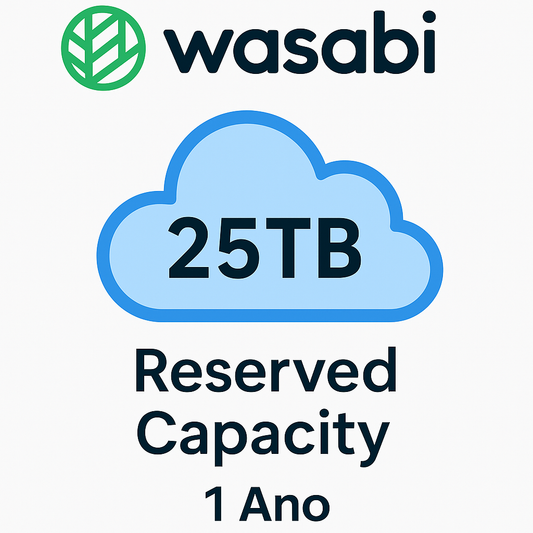 Wasabi Coud Backup 25TB - 1 Ano - Capacidade Reservada